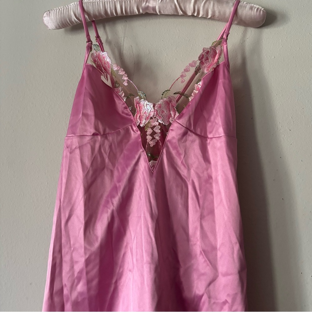 Honey Birdette Pink Lace Trim Women's Nightgown